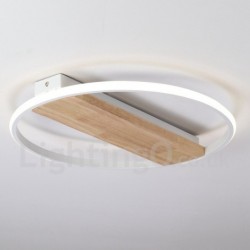 Dimmable White Round Wood Ceiling Light LED Ultrathin Ceiling Lamp Also Can Be Used As Wall Light