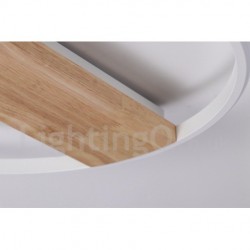 Dimmable White Round Wood Ceiling Light LED Ultrathin Ceiling Lamp Also Can Be Used As Wall Light