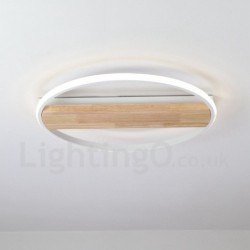 Dimmable White Round Wood Ceiling Light LED Ultrathin Ceiling Lamp Also Can Be Used As Wall Light