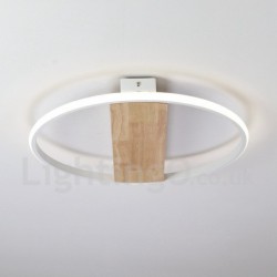 Dimmable White Round Wood Ceiling Light LED Ultrathin Ceiling Lamp Also Can Be Used As Wall Light