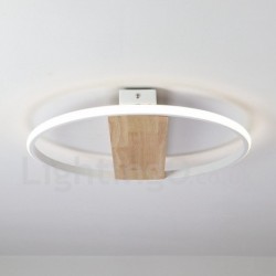 Dimmable White Round Wood Ceiling Light LED Ultrathin Ceiling Lamp Also Can Be Used As Wall Light