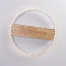 Dimmable White Round Wood Ceiling Light LED Ultrathin Ceiling Lamp Also Can Be Used As Wall Light