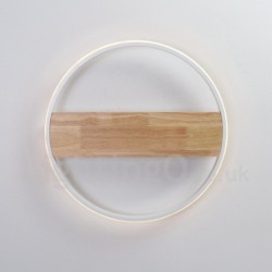 Dimmable White Round Wood Ceiling Light LED Ultrathin Ceiling Lamp Also Can Be Used As Wall Light