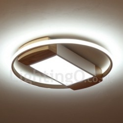 Dimmable White Round Wood Ceiling Light LED Ultrathin Ceiling Lamp Also Can Be Used As Wall Light