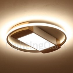 Dimmable White Round Wood Ceiling Light LED Ultrathin Ceiling Lamp Also Can Be Used As Wall Light