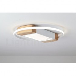 Dimmable White Round Wood Ceiling Light LED Ultrathin Ceiling Lamp Also Can Be Used As Wall Light