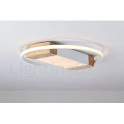 Dimmable White Round Wood Ceiling Light LED Ultrathin Ceiling Lamp Also Can Be Used As Wall Light