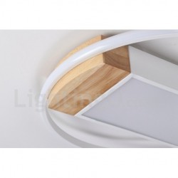 Dimmable White Round Wood Ceiling Light LED Ultrathin Ceiling Lamp Also Can Be Used As Wall Light