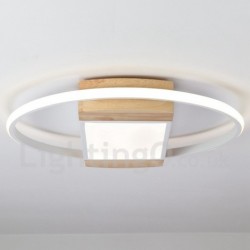 Dimmable White Round Wood Ceiling Light LED Ultrathin Ceiling Lamp Also Can Be Used As Wall Light