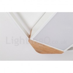 Dimmable White Square Wood Ceiling Light LED Ultrathin Ceiling Lamp Also Can Be Used As Wall Light