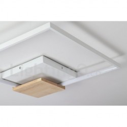 Dimmable White Square Wood Ceiling Light LED Ultrathin Ceiling Lamp Also Can Be Used As Wall Light