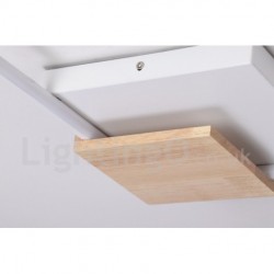 Dimmable White Square Wood Ceiling Light LED Ultrathin Ceiling Lamp Also Can Be Used As Wall Light