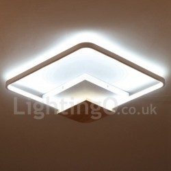 Dimmable White Square Wood Ceiling Light LED Ultrathin Ceiling Lamp Also Can Be Used As Wall Light