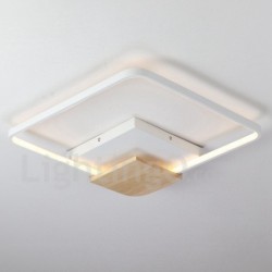 Dimmable White Square Wood Ceiling Light LED Ultrathin Ceiling Lamp Also Can Be Used As Wall Light