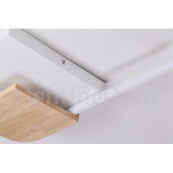 Dimmable White Square Wood Ceiling Light LED Ultrathin Ceiling Lamp Also Can Be Used As Wall Light