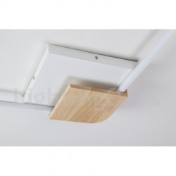 Dimmable White Square Wood Ceiling Light LED Ultrathin Ceiling Lamp Also Can Be Used As Wall Light