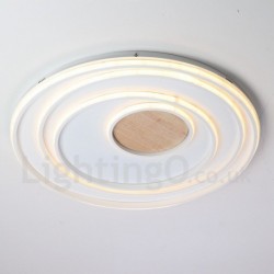 Dimmable White Rings Wood Ceiling Light LED Ultrathin Ceiling Lamp Also Can Be Used As Wall Light