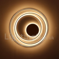 Dimmable White Rings Wood Ceiling Light LED Ultrathin Ceiling Lamp Also Can Be Used As Wall Light