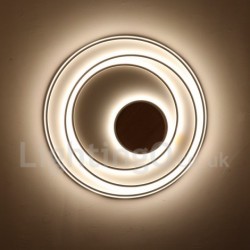 Dimmable White Rings Wood Ceiling Light LED Ultrathin Ceiling Lamp Also Can Be Used As Wall Light