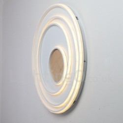 Dimmable White Rings Wood Ceiling Light LED Ultrathin Ceiling Lamp Also Can Be Used As Wall Light