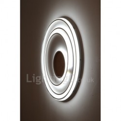 Dimmable White Rings Wood Ceiling Light LED Ultrathin Ceiling Lamp Also Can Be Used As Wall Light