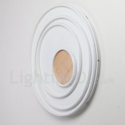 Dimmable White Rings Wood Ceiling Light LED Ultrathin Ceiling Lamp Also Can Be Used As Wall Light