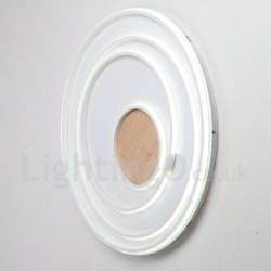 Dimmable White Rings Wood Ceiling Light LED Ultrathin Ceiling Lamp Also Can Be Used As Wall Light