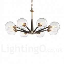 Retro / Vintage Magic Bean Rustic Chandelier with Multi Colours Glass Shades