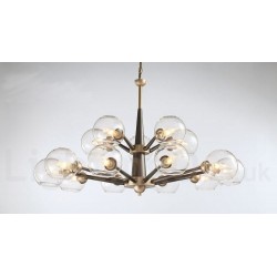 Retro / Vintage Magic Bean Rustic Chandelier with Multi Colours Glass Shades