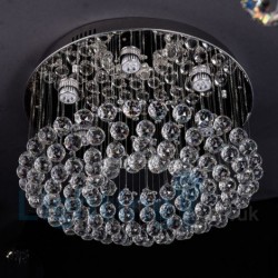 Modern K9 Crystal Round Flush Mount Ceiling Light Shop Room