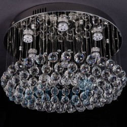 Modern K9 Crystal Round Flush Mount Ceiling Light Shop Room