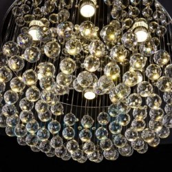 Modern K9 Crystal Round Flush Mount Ceiling Light Shop Room