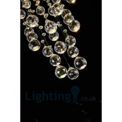 6 Light Modern K9 Crystal Round Flush Mount Ceiling Light