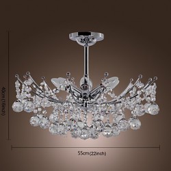 Luxuriant Crystal Chandelier with 6 Lights