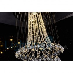 4 Light Modern K9 Crystal Round Flush Mount Ceiling Light