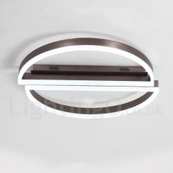 LED Round Modern Contemporary Alumilium Ceiling Light Flush Mount Wall Light with Remoter Dimmer - Also Can Be Used As Wall Light