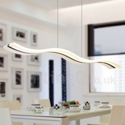 Dimmable Linear Modern LED Pendant Light with Remote Control