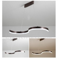 Dimmable Modern LED Linear Pendant Light with Remote Control