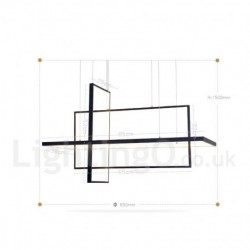 Dimmable Linear Pendant Light with Remote Control Ambient Light Painted Finishes Aluminum Modern