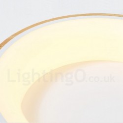 Dimmable Multi Colours Round Wood Ceiling Light with Acrylic Shade LED Ceiling Lamp Nordic Style