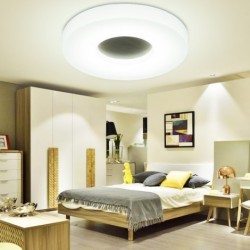 Dimmable Ultra-thin Round Wood Ceiling Light with Acrylic Shade LED Ceiling Lamp Nordic Style