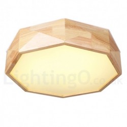 Dimmable Wood Ceiling Light with Acrylic Shade LED Ceiling Lamp Nordic Style