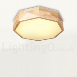 Dimmable Wood Ceiling Light with Acrylic Shade LED Ceiling Lamp Nordic Style