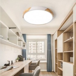 Dimmable Macaron Multi Colours Wood Ultra-thin Ceiling Light with Acrylic Shade LED Ceiling Lamp Nordic Style