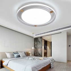 Dimmable Macaron Ultra-thin Multi Colours Wood Round Ceiling Light with Acrylic Shade LED Ceiling Lamp Nordic Style