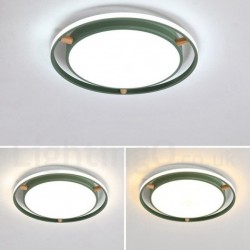 Dimmable Macaron Ultra-thin Multi Colours Wood Round Ceiling Light with Acrylic Shade LED Ceiling Lamp Nordic Style