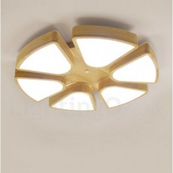 Wood Petal Ceiling Light with Acrylic Shade LED Ceiling Lamp Nordic Style