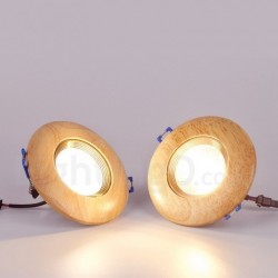 5W / 7W Round Wood Spot Light Solid Wood LED Recessed Downlights