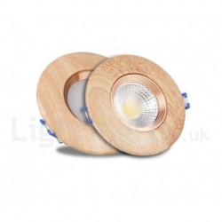 5W / 7W Round Wood Spot Light Solid Wood LED Recessed Downlights