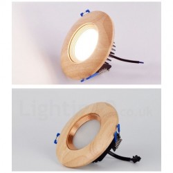 5W / 7W Round Wood Spot Light Solid Wood LED Recessed Downlights